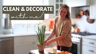 Clean and decorate with me using decor I already have