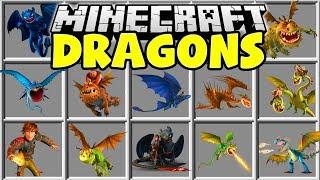 Minecraft HOW TO TRAIN YOUR DRAGON MOD  TOOTHLESS SKRILL NADDER TERRIBLE TERROR & MORE