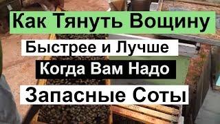 Пасека # 85 Как Заставляем Тянуть Вощину  Когда Вам надо Соты Пчеловодство для начинающих