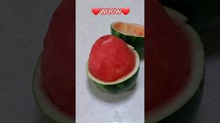 WATERMELON open it like this SUPER TRICK TO OPEN THE WATERMELON IN AN ORIGINAL WAY #tricks #shorts