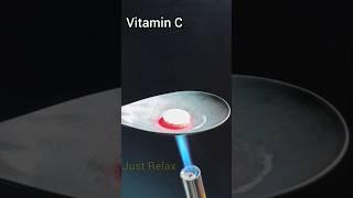 1000°C Red hot Spoon Vs Vitamin C Glucovita Bolts Tablet Reaction #experiment #spoon #reels #shorts