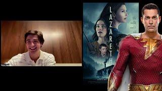 Asher Angel talks Lazareth working with Ashley Judd Shazam Fury of the Gods and DCU future