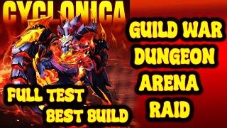 CYCLONICA FULL TEST & BEST BUILD  CASTLE CLASH