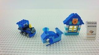 10706 LEGO® Classic Set Blue Creativity Box Speed Build Review 4k by Brickmanuals