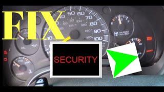 HOW TO FIX Security Light Flashing CRANK NO START Wont Start CHEVY GM  PROBLEM SOLVED