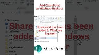 How to add SharePoint to windows Explorer in Windows #shorts