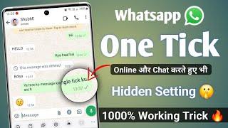 whatsapp one tick but online  Whatsapp Single tick only  Whatsapp No double tick settings 