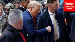 BREAKING NEWS Trump Pays Surprise Visit To Union Construction Workers In NYC Before Trial Hearing