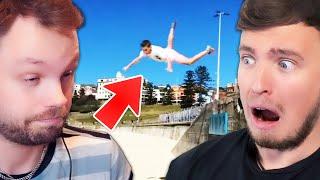 WE REACT TO PARKOUR FAILS compilation