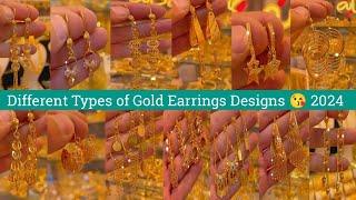 Latest Light Weight Gold Stud Earrings Designs 2024Light Weight Gold Earrings Designs With Price