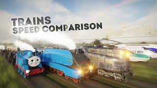 SPEED COMPARISON 3D  Trains 