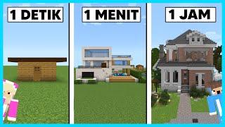 MIPAN & ZUZUZU Buat Rumah 1 Detik Vs 1 Menit Vs 1 Jam CHALLANGE TERSERU Di Minecraft