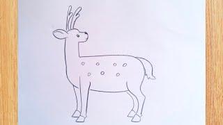 how to draw deer drawing easy step by step@aaravdrawingcreative1112