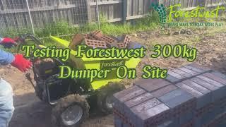 Testing Forestwest 300kg Motorized Wheelbarrow On Site BM11077