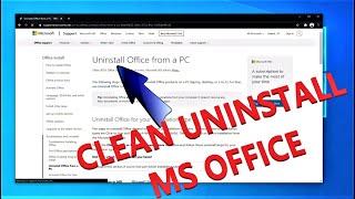 HOW TO CLEAN UNINSTALL MS OFFICE COMPLETELY  2021