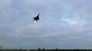 3 x Unrestricted climbs by RAF Lakenheath’s F15’s from the end of the runway