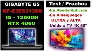 Laptop Gamer de 750€ para jugar a todo. TEST a 4K y FHD. RTX 4060 Modelo KF-E3ES313SD. Gigabyte G5.