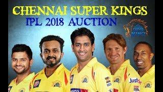 CHENNAI SUPER KINGS FULL PLAYERS LIST  IPL AUCTION 2018