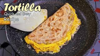 Cover the Eggs with Tortilla Delicious Recipe in 5 minutes Breakfast Idea with Eggs.