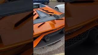 Orange Sucker Jr drying towel meets Lamborghini SVJ