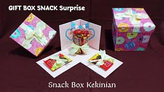 GIFT BOX SNACK Surprise - Snack Box kekinian dari kardus bekas - Kado Ulang tahun kreatif