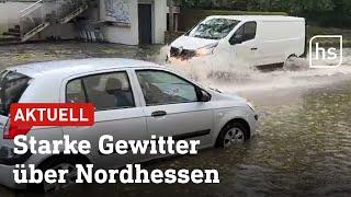 Regen Hagel und Wind Gewitter zieht über Nordhessen  hessenschau