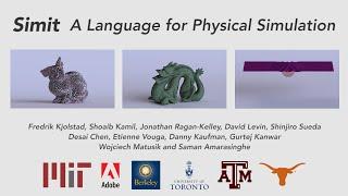 Simit A Language for Physical Simulation