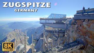 Zugspitze  Germanys Highest Mountain   With beautiful Views Of The Surrounding Alps in 8K