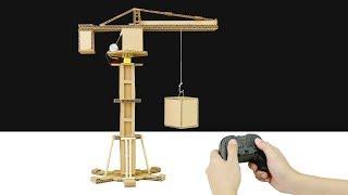 How to Make Automatic Hydraulic Powered Crane from Cardboard