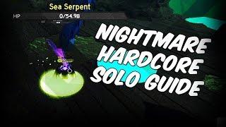 How To Nightmare HARDCORE Ghastly Harbor Solo - Roblox