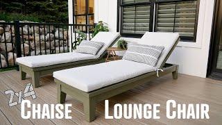 Outdoor Chaise Lounge Chairs made from 2x4s ...mostly