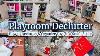 PLAYROOM DECLUTTER & TOY ORGANIZATION  DECLUTTER & ORGANIZING TIPS on TOY STORAGE in SMALL HOUSE