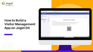 How to Build a Visitor Management App on Joget DX