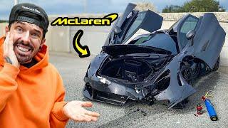 I REBUILT A WRECKED MCLAREN 720s THEN IT SET ON FIRE