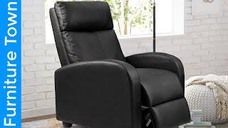 Homall Single Recliner Chair Padded Seat Black PU Leather Living Room