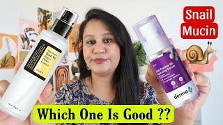 Cosrx Snail Mucin essence VS Derma Co Snail Mucin Serum   Which Snail Mucin Serum Is Best