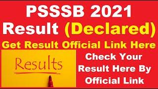 PSSSB 2021 Result Declared - Steps To Check PSSSB School Librarian Result 2021