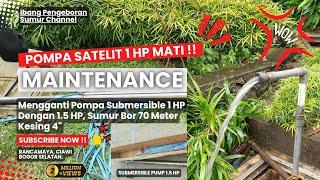 MAINTENANCE SUMUR BOR SUDAH 7 TAHUN GANTI POMPA SUBMERSIBLE PUMP 1.5 HP 