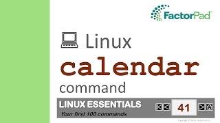 Linux calendar command summary with examples