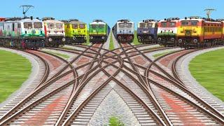 8️⃣ Indian Rail Gadi Crossing On Daimond️ Railroad Crossings tracks  train sim world 4 gameplay