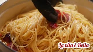 Спагети с люти чушки чесън и сушеница