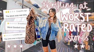 THRIFT WITH ME at the WORST RATED THRIFT STORES *you’re in for a surprise…*