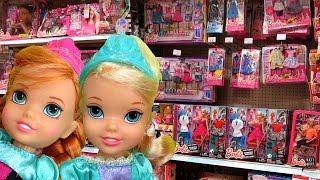 TOY HUNT with Elsa and Anna toddlers  Shopkins Season 6 and more 