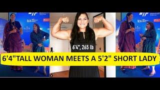 64 Tall Woman Towers Over A 52 Lady