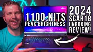 Asus Scar 18 2024 Unboxing Review 10+ Game Benchmarks 1100 Nits MiniLED Display i9-14900HX