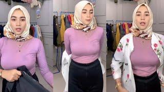 Hijab Style Olshop Try On Random Jaket Wanita Bomber Import Thailand