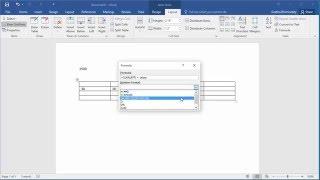 How to Perform Math Calculations in a Table in Word 2016