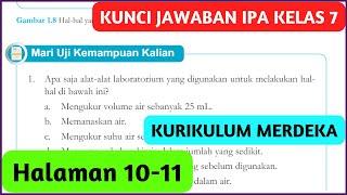 Kunci Jawaban IPA Kelas 7 Halaman 10-11 Kurikulum Merdeka Mari Uji Kemampuan Kalian