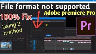 File format not support Adobe premiere Pro. mp4  mkv  webm  AVI  Mov