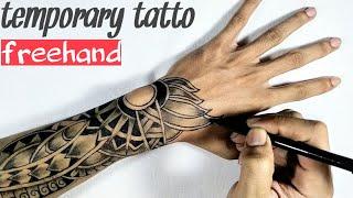 Cara buat tato sendiri - freehand tattoo